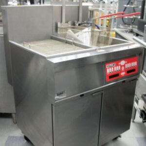 USED Vulcan Fryer w/ Basket Lift, Computer & Bread and Butter Cabinet Model: 2GRC45